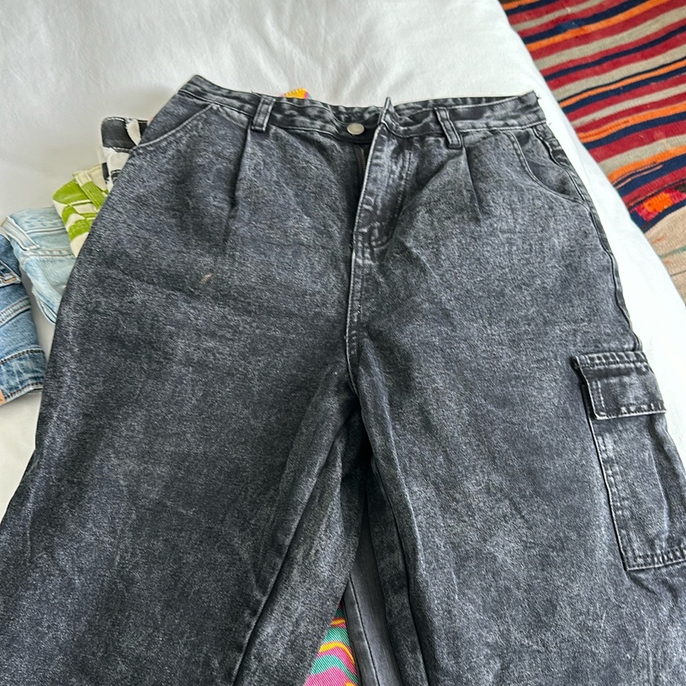 Wide leg shein size small cargo